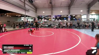70 lbs Champ. Round 2 - Jacinto Hernandez, Takedown-City Wrestling vs Keo Andrist, ReZults Wrestling