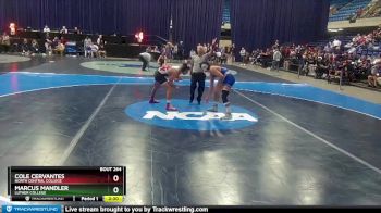 165 lbs Semifinal - Cole Cervantes, North Central College vs Marcus Mandler, Luther College