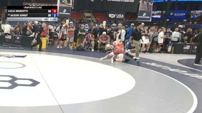 100 lbs Cons. Rd Of 32 - Luca Mariotti, Minnesota vs Jaxon Jundt, Missouri