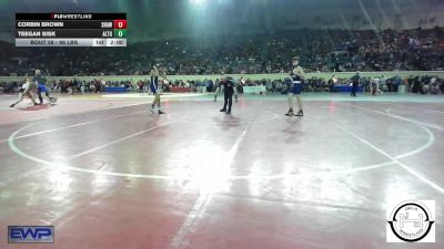 96 lbs Round Of 32 - Corbin Brown, Shawnee Wrestling vs Teegan Sisk, Altus JH