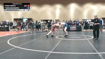 215 lbs 1st Place Match - Noah Templin, Steller Trained vs Yanni Drapaniotis