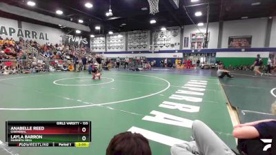 135 lbs 1st Place Match - Anabelle Reed, Chaparral vs Layla Barron, Murrieta Mesa