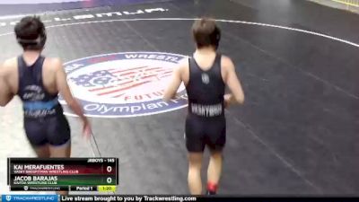 145 lbs Champ. Round 2 - Jacob Barajas, Kaitoa Wrestling Club vs Kai Merafuentes, Vasky BrosPitman Wrestling Club