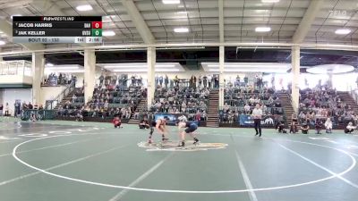 133 lbs Quarterfinal - Jacob Harris, Davenport vs Jak Keller, Grand Valley State