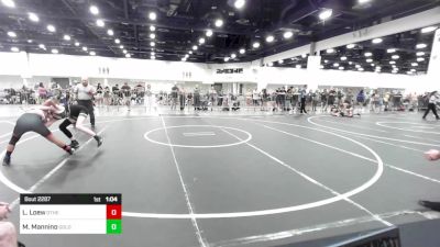 116 lbs Quarterfinal - Lucas Loew, Other Team vs Max Mannino, Gold Rush Wrestling