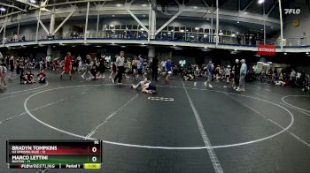 92 lbs Round 4 (8 Team) - Bradyn Tompkins, U2 Uprising Blue vs Marco Lettini, Buxton