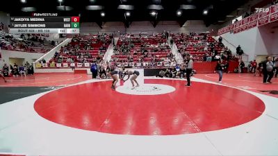 HS 155 lbs Cons. Round 4 - Jaylee Simmons, HARRAH vs Jakoiya Medina, WESTMOORE