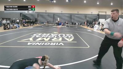 152 lbs Quarterfinal - Hayden Mayo, King`s Fork vs Kelynn Dunn, Orange County