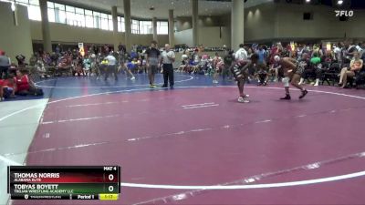 113 lbs Champ. Round 2 - Tobyas Boyett, Trojan Wrestling Academy LLC vs Thomas Norris, Alabama Elite