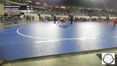 96 lbs Consi Of 8 #1 - Breanne Baldillez, Warner Girls vs Izabella Wilkins, Midwest City MS