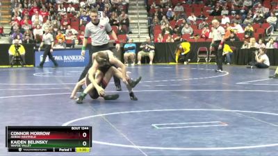 1A-106 lbs Cons. Round 3 - Connor Morrow, Akron-Westfield vs Kaiden Belinsky, Wapsie Valley