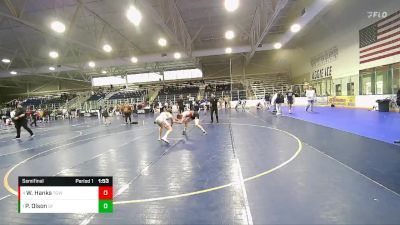 157 lbs Semifinal - Porter Olson, Spanish Fork vs Wyatt Hanks, True Grit Wrestling