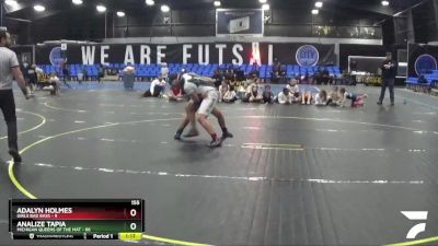 155 lbs Round 1 (4 Team) - Analize Tapia, Michigan Queens Of The Mat vs Adalyn Holmes, Girls Bad Bass