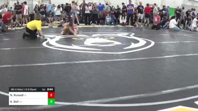 90-C Mats 1-5 5:15pm lbs Round 1 - Nick Russell, IN vs Asher Bell, OH