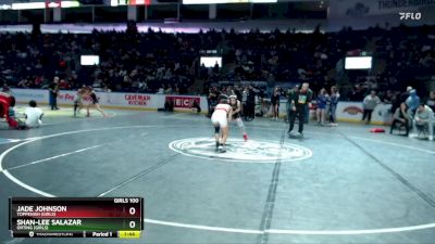 Girls 100 lbs Quarterfinal - Shan-Lee Salazar, Orting (Girls) vs Jade Johnson, Toppenish (Girls)