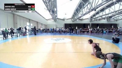 62 lbs Rr Rnd 8 - Justus Lisa, Pursuit Wrestling Academy vs James Heiple, Revival White K-3