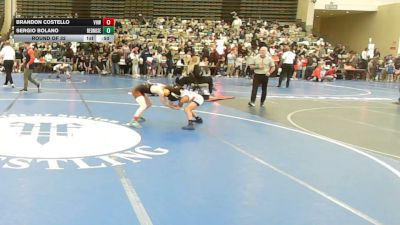 77-J lbs Round Of 32 - Brandon Costello, Vougar's Honors Wrestling vs Sergio Bolano, RedNose Wrestling School
