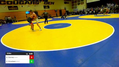 123 lbs Consi Of 16 #1 - Andrew Gomez, Porterville vs Diesel Knudsen, Westfield (UT)