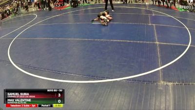 50 lbs Cons. Round 2 - Max Valentine, Evanston Elite WC vs Samuel Subia, Legends Of Gold Las Vegas