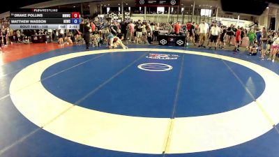 138 lbs Cons. Round 3 - Drake Pollins, Michigan Matcat Wrestling Club vs Matthew Wasson, Harrison County Wrestling Club