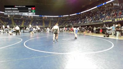 132 lbs Semifinal - Landen Hassel, Sharpsville vs Olympic Serrao, Fox Chapel