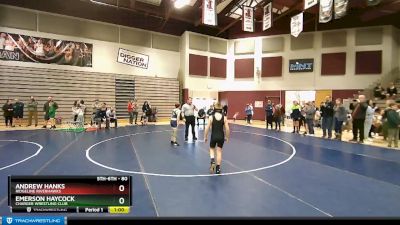 80 lbs Cons. Round 2 - Andrew Hanks, Ridgeline Riverhawks vs Emerson Haycock, Charger Wrestling Club