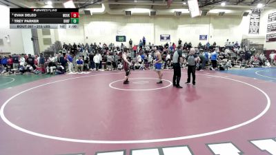 215 lbs Semifinal - Evan Deleo, Masuk vs Trey Parker, Brookfield/Shepaug