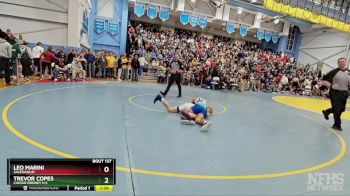126 lbs Quarterfinal - Trevor Copes, Caesar Rodney H S vs Leo Marini, Salesianum