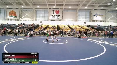 96 lbs Cons. Round 2 - Joey Andre, Shenendehowa Wrestling Club vs Asher Orr, Club Not Listed