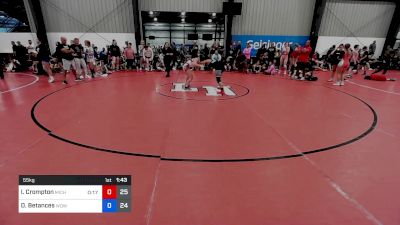 55 kg 7th Place - Isabella Crompton, Michigan Blue vs Delialah Betances, WOW Black