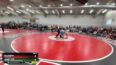 132 lbs Cons. Round 1 - Barry Fox, Dolores Huerta Preparatory vs Eli Staffa, Canon City