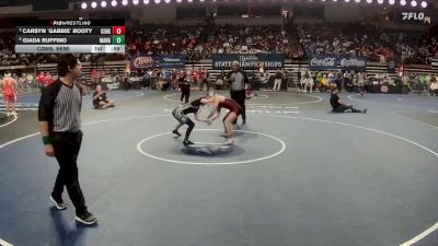 G 114 lbs Cons. Semi - Giada Ruffino, Mandeville Girls vs Carsyn `Gabbie` Booty, Central - B.R. Girls