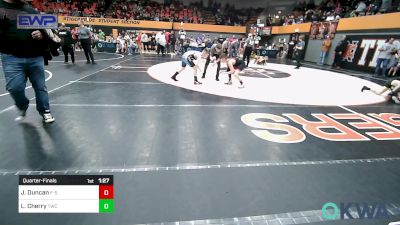 110 lbs Quarterfinal - John Duncan, F-5 Grappling vs Levi Cherry, Tuttle Wrestling Club