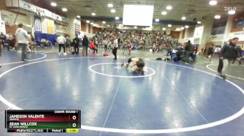 120 lbs Champ. Round 1 - Jameson Valente, Servite vs Sean Willcox, St John Bosco