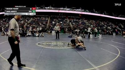 4A 126 lbs Champ. Round 1 - Jake Amiott, Topsail vs Mason Yount, South Caldwell High School