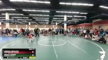 45-46 lbs Round 3 - Joshua Hipolito, Texas Wrestling Academy vs Grace Cogar, Spartan Mat Club