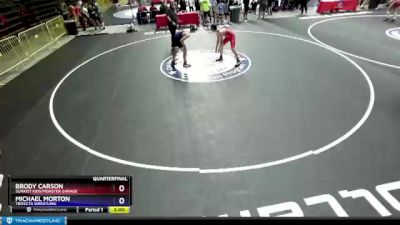 130 lbs Quarterfinal - Brody Carson, Sunkist Kids/Monster Garage vs Michael Morton, Trifecta Wrestling