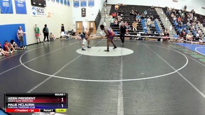 190 lbs Round 1 - Malik Mclaurin, Carolina Takedown Club vs Aiden President, Legacy Elite Wrestling