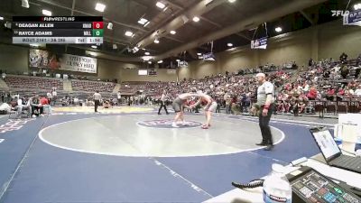 2A 285 lbs Quarterfinal - Deagan Allen, Kanab vs Rayce Adams, Millard