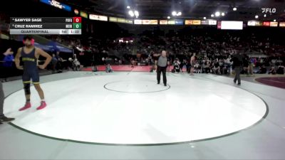 6A 138 lbs Quarterfinal - Cruz Ramirez, Meridian vs Sawyer Sage, Post Falls
