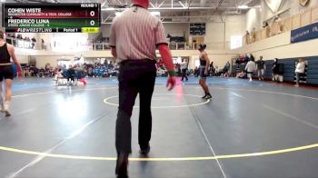 149 lbs Round 1 (6 Team) - Frederico Luna, Otero Junior College vs Cohen Wiste, Rochester Community & Tech. College