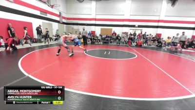 97-106 lbs Round 1 - Abigail Montgomery, Carrollton Youth Wrestling vs Avelyn Hunter, Harrisonville Youth Wrestling