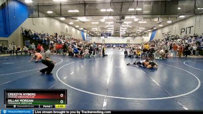 125 lbs Quarterfinal - Creedyn Nyberg, Cougars Wrestling Club vs Dillan Morgan, Timpanogos Wrestling