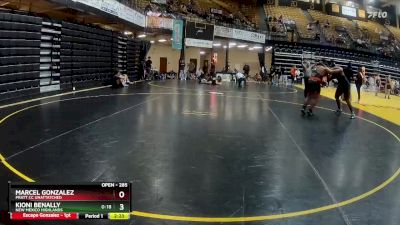 285 lbs Cons. Round 3 - Kioni Benally, New Mexico Highlands vs Marcel Gonzalez, Pratt CC Unattatched