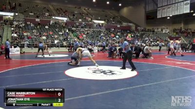 5A 190 lbs 1st Place Match - Case Warburton, Pulaski Academy vs Jonathan Eye, Lakeside