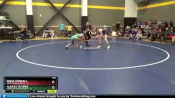 130 lbs Round 2 (4 Team) - Alekxa Olvera, Nebraska Vipers Green vs Anna Sondall, Iowa Angry Alpacas