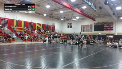 Youth-100 lbs Semifinals (8 Team) - Mason Hayek, Mt. Olive vs Evan Ha, Hanover Park
