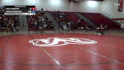 103 lbs 1st Place Match - Sienna Montanez, Mt. San Antonio College vs Celia Esquivel, Bakersfield College