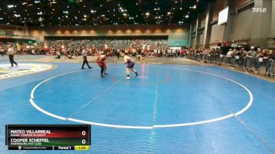 165-179 lbs Round 2 - Mateo Villarreal, Daniel Cormier Academy vs Cooper Scheffel, Harrisburg Mat Club