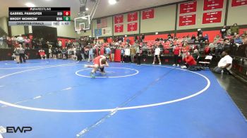 132 lbs Quarterfinal - Gabriel Panhofer, Bishop Kelley vs Brody Morrow, Dewar HS Boys